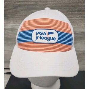 PGA Jr League Golf Youth Kids White Performance Cap‎ Adjustable USGA Orange H1